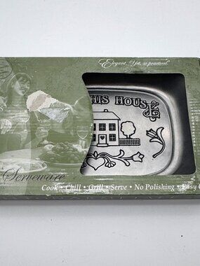Wilton Armetale Bless This House Large Bread Tray #601013 New in Box Pewter